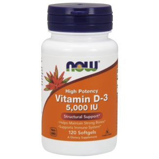 Vitamin D-3 5000 IU (bottle of 120 softgels)
