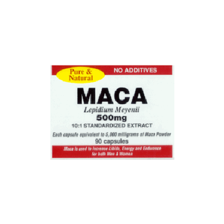 Maca 500 mg 10:1 extract capsules