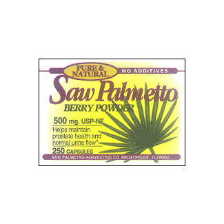 Saw Palmetto 500 mg capsules of USP-NF berry powder (bottle of 250)